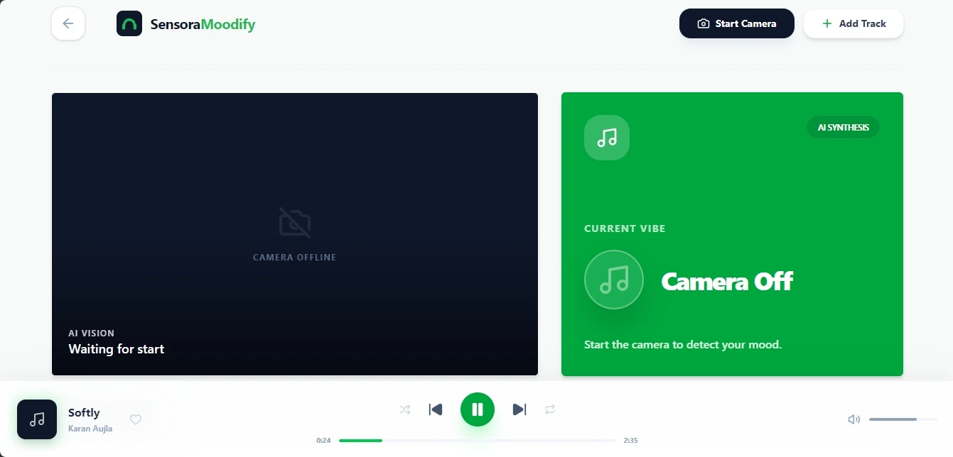 Sensora Moodify AI Music Player